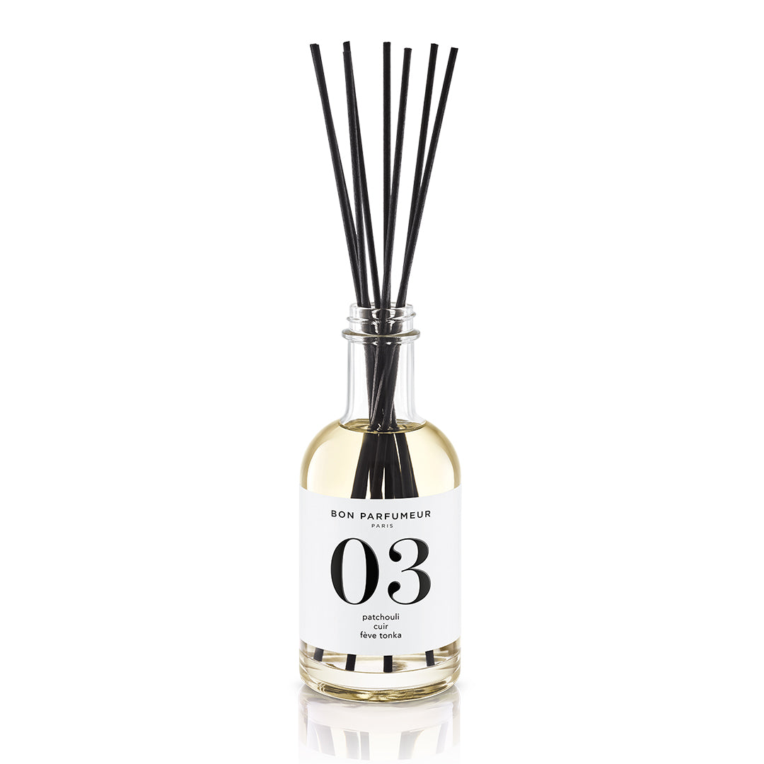 Bon Parfumeur: Home Fragrance Diffuser 200ml N#03-patchouli, leather, tonka bean