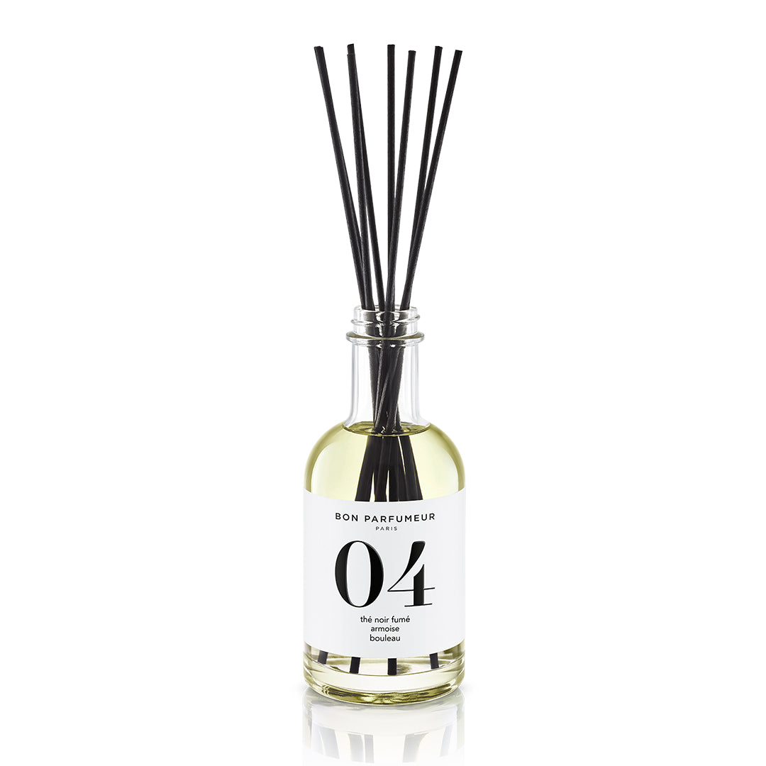 Bon Parfumeur: Home Fragrance Diffuser 200ml N#04: smoked black tea, mugwort, birch
