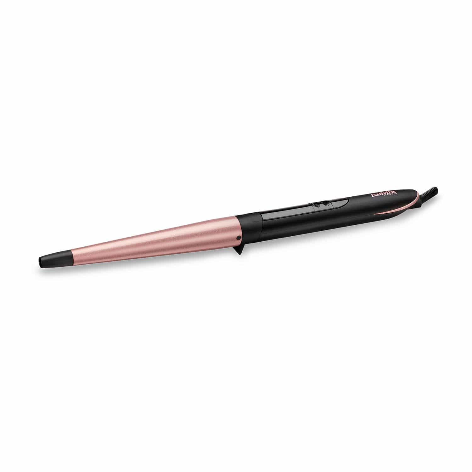 BABYLISS ROSE QUARTZ CONICAL BARREL CURLING IRON  6 TEMP  - C454SDE