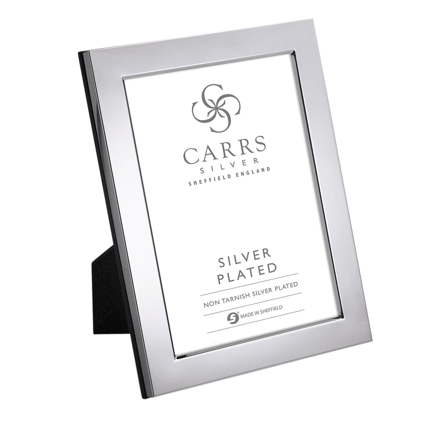 Carrs Silver of Sheffield Modern Flat Plain Rectangle Frame - FPR5/W-SP