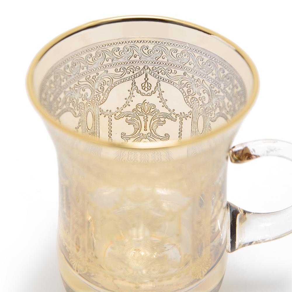 Combi Annette Tea Cup and Saucer Set - Amber, 12 Piece - G789/1Z-AM/35 - Jashanmal Home