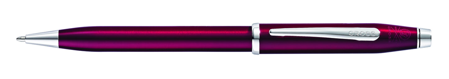 CROSS CENTURY II TRANSLUCENT PLUM LACQUER WITH RHODIUM-PLATED APPOINTMENTS BALLPOINT PEN AT0082WG-114