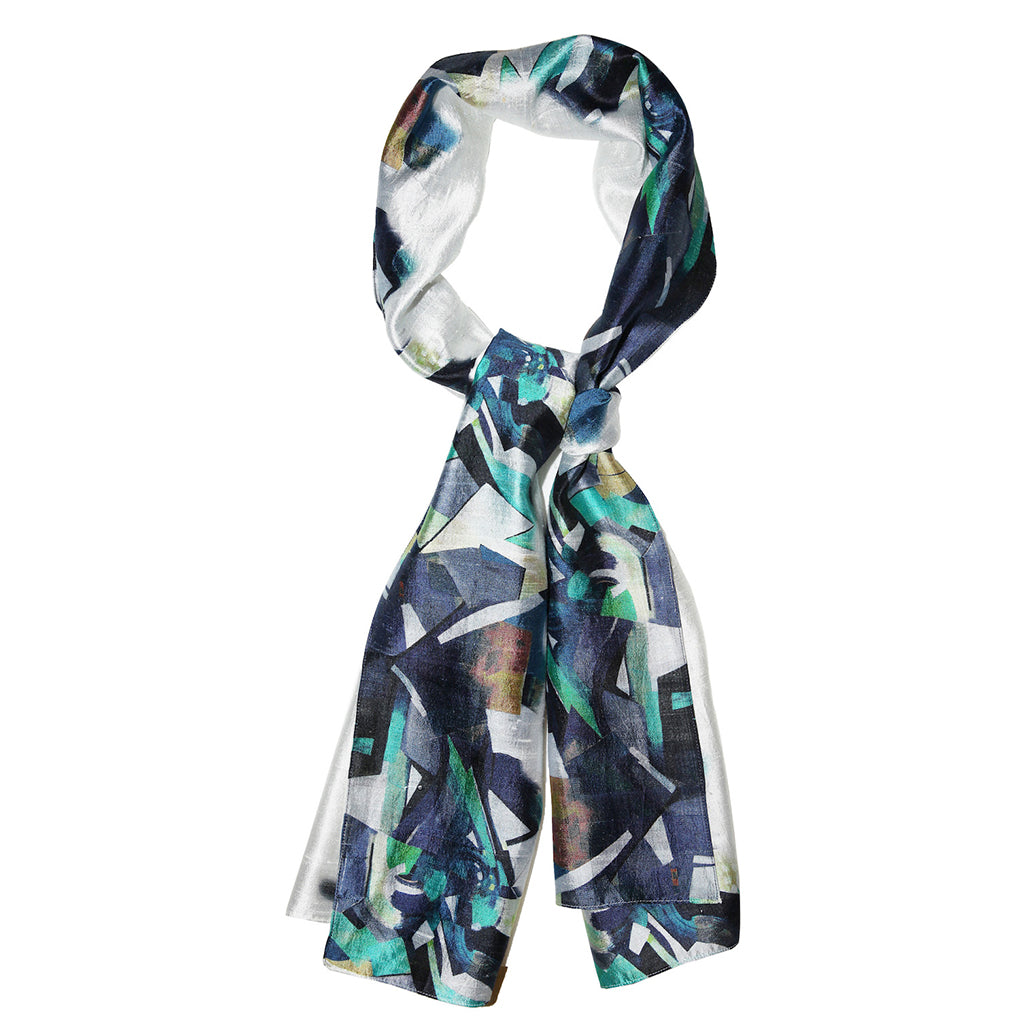 RAW SILK BLUE ENERGY SCARF