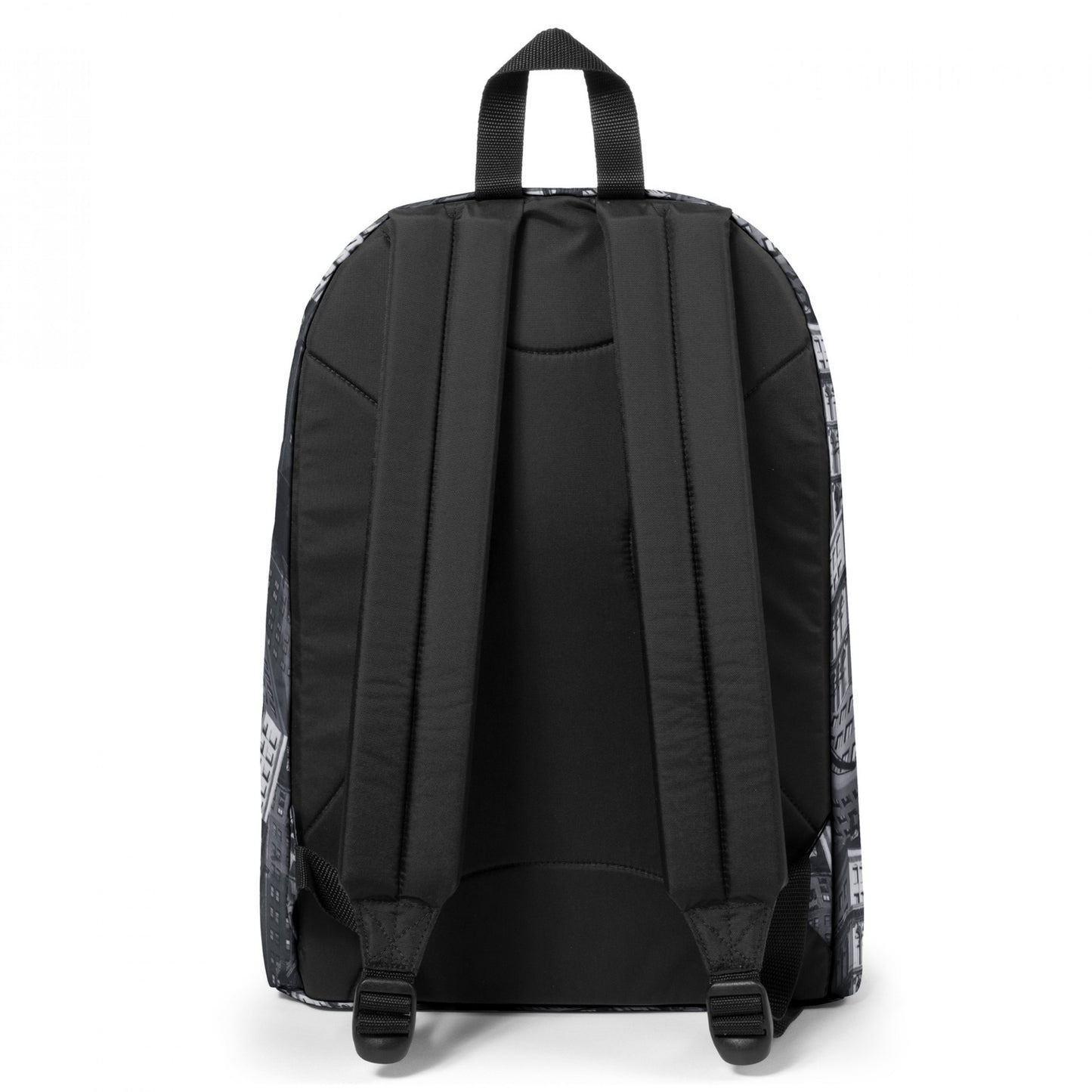 Eastpak حقيبة ظهر متوسطة للكمبيوتر المحمول "أوت أوف أوفيس" باللون الأسود الكروم