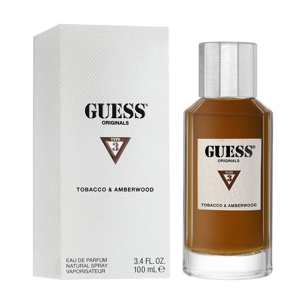 عطر GUESS ORIGINALS TYPE 3 TOBACCO AND Amberwood EAU DE TOILETTE 100ml NATURAL SPRAY