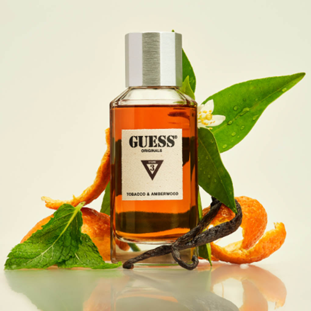 عطر GUESS ORIGINALS TYPE 3 TOBACCO AND Amberwood EAU DE TOILETTE 100ml NATURAL SPRAY