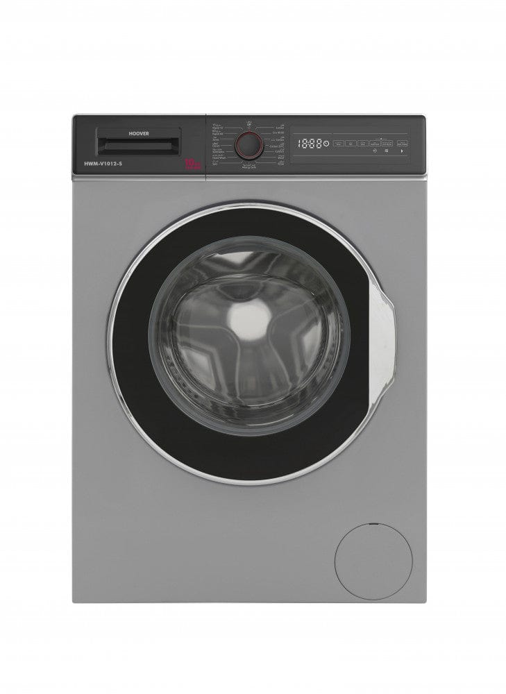 غسالة هوفر توين جيت تحميل أمامي سعة 10 كجم، 1200 دورة في الدقيقة، فضي، HWM-V1012-S