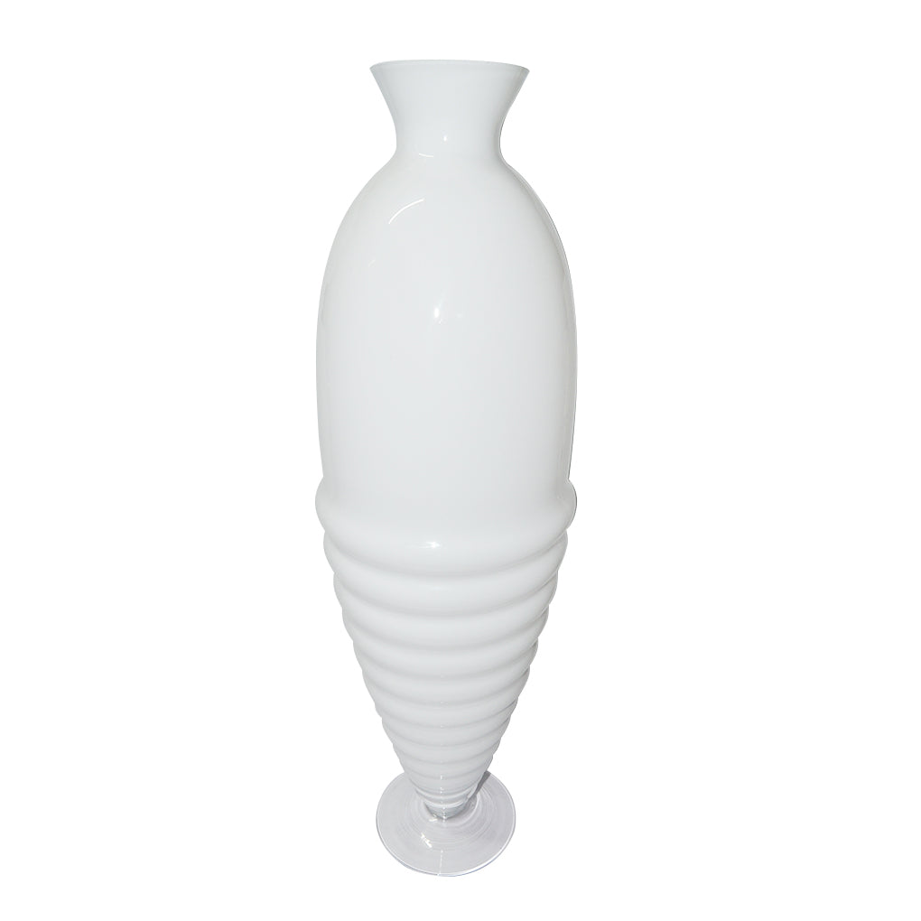 ANFORE VASE H. 66 CM CASED WHITE