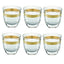 مجموعة AVENUE GOLD SET 6 WHISKY TUMBLER CLEAR GOLD DECORATION CL.32.5