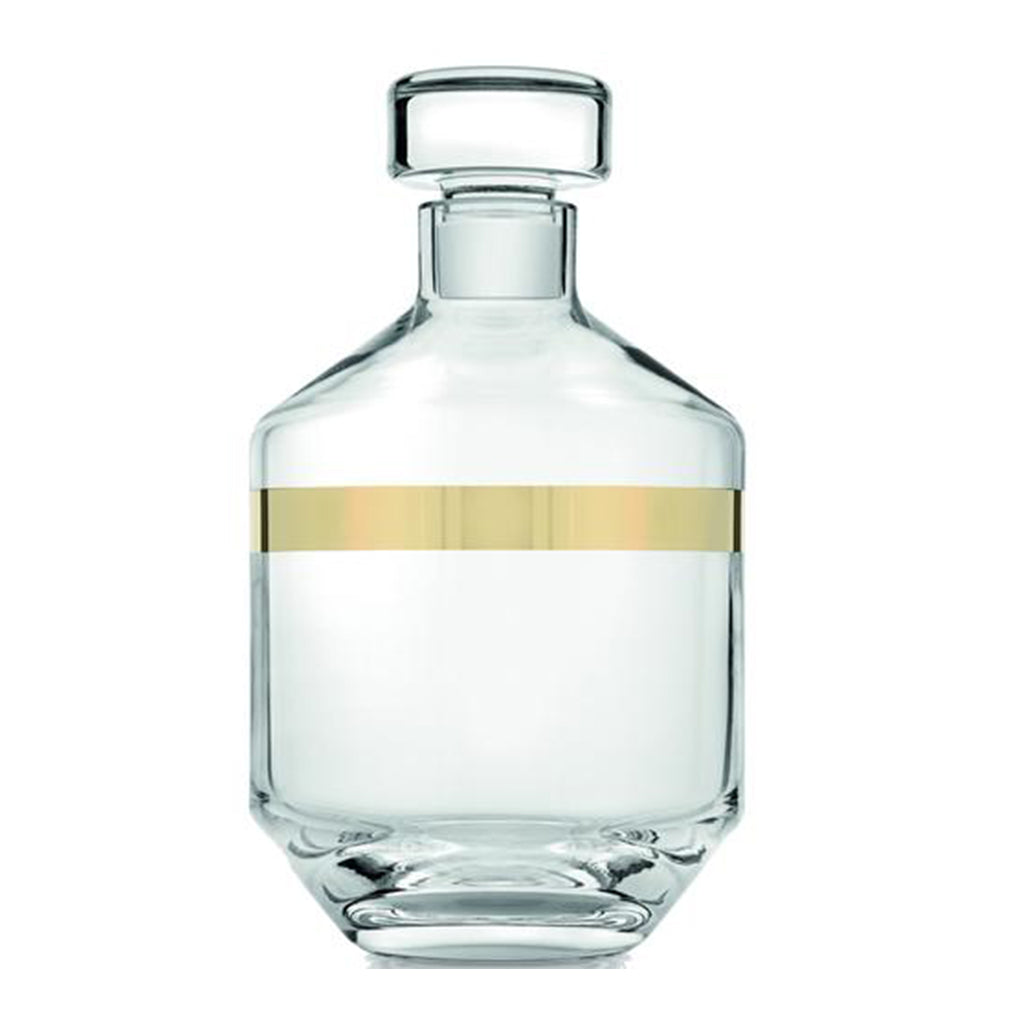 AVENUE LIQUEUR BOTTLE LT. 0.9 CLEAR GOLD DECORATION