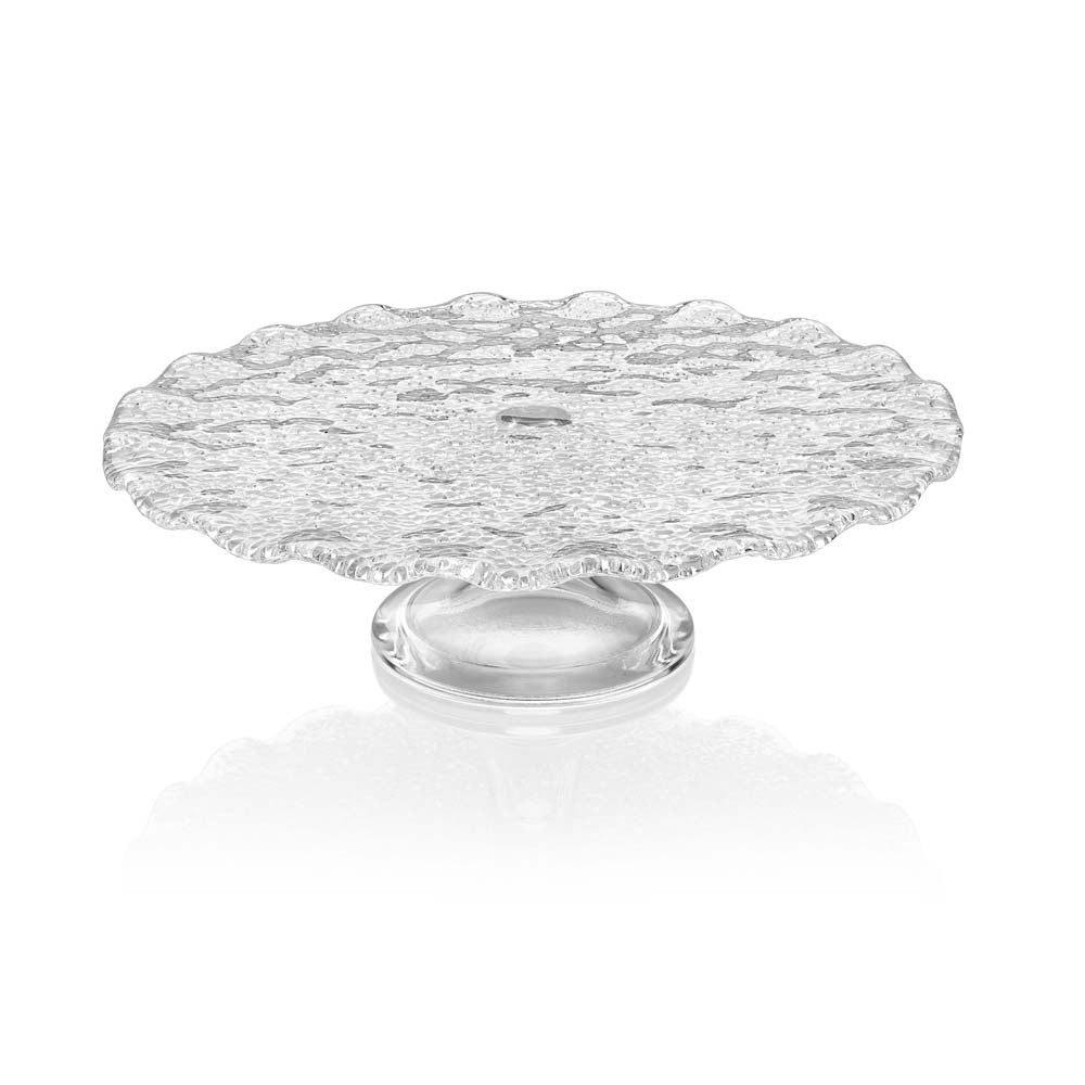 SPECIAL FOOTED CAKESTAND SCALLOPED CM.33 CLEAR