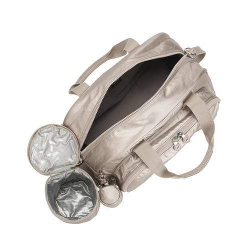 Kipling-Camama-حقيبة أطفال كبيرة (مع حصيرة تغيير الحفاضات) - معدنية متوهجة B-13556-48J