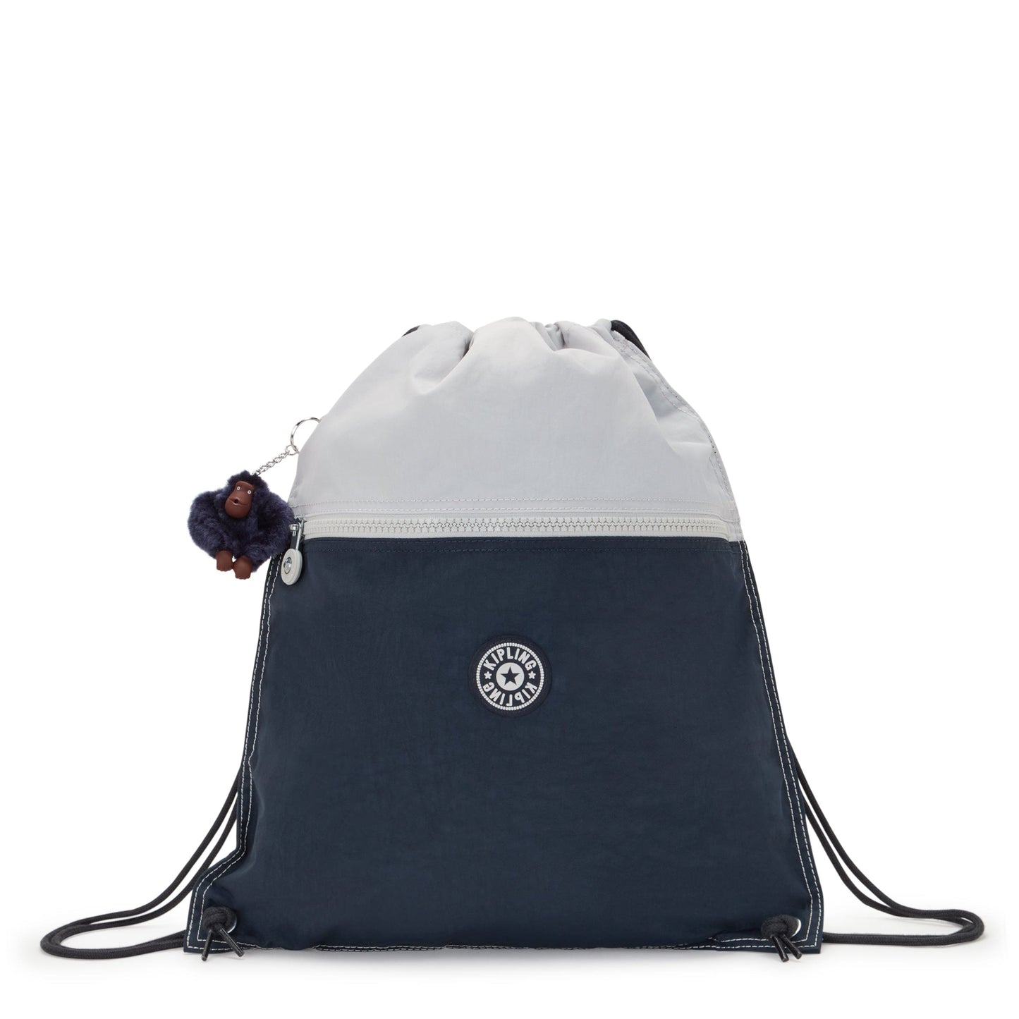 KIPLING-Supertaboo-Medium Drawstring Bag-True Blue Grey-09487-U84