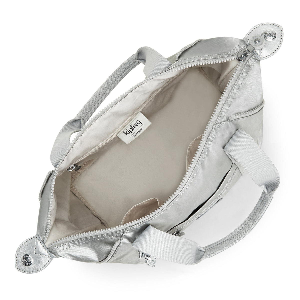 KIPLING-Art Mini-حقيبة يد صغيرة (بحزام كتف قابل للإزالة)-معدني لامع-15410-QD7