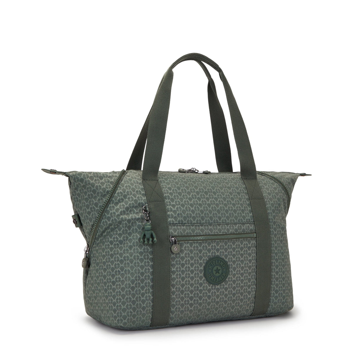 حقيبة يد كبيرة من Kipling-Art بعلامة خضراء منقوشة - 25748-F6C