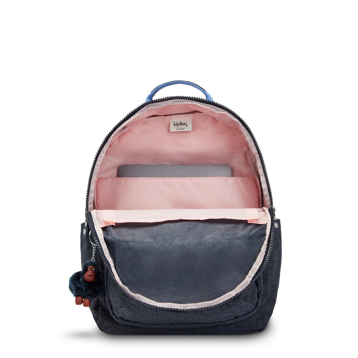 KIPLING-Seoul-Large Backpack-True Bl Glitter-I3040-U18