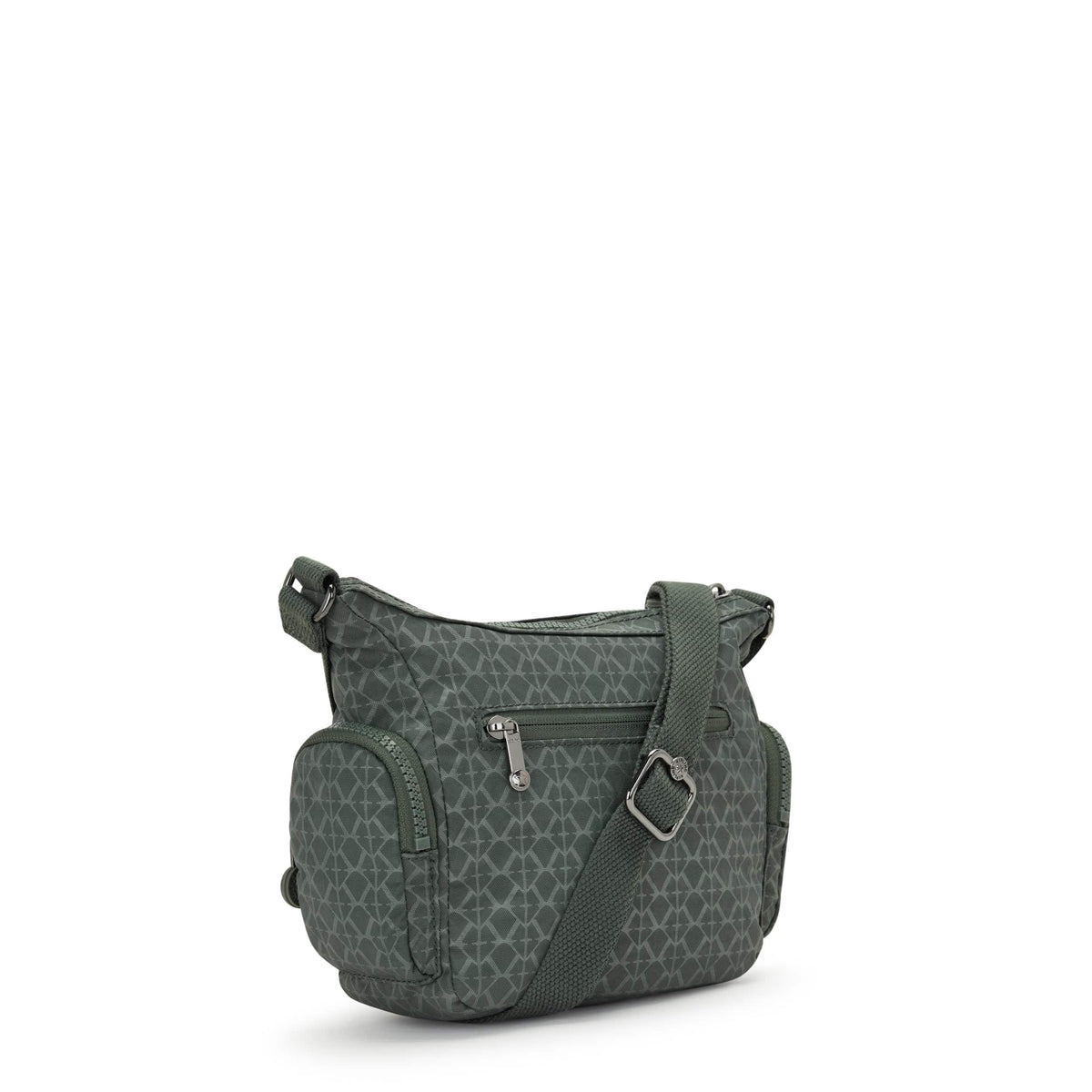 حقيبة كتف صغيرة Kipling-Gabbie صغيرة الحجم بعلامة خضراء منقوشة - I3578-F6C
