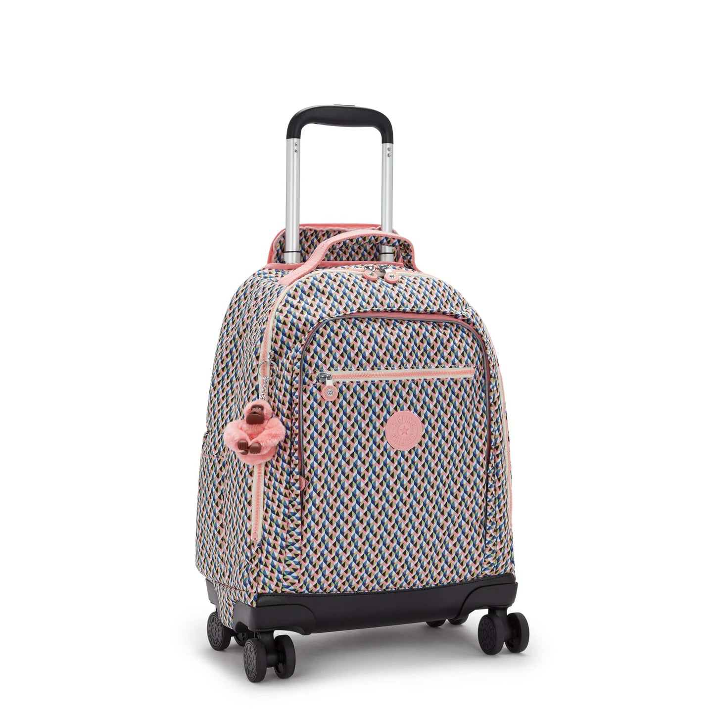 KIPLING-New Zea-حقيبة ظهر كبيرة بعجلات (مع حماية للكمبيوتر المحمول)-Girly Geo-I4674-Z84