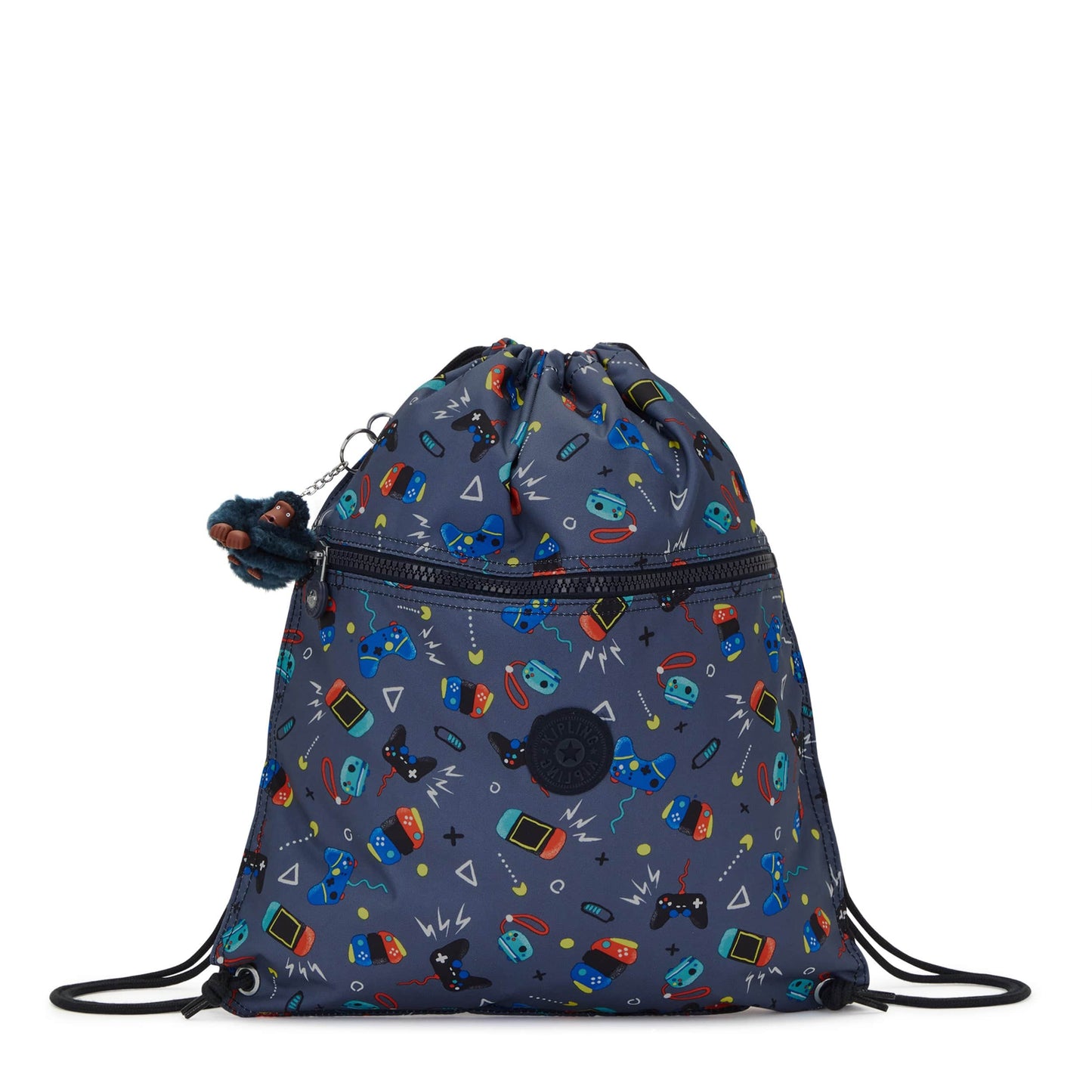 KIPLING-Supertaboo-Medium Backpack (With Drawstring)-Gaming Grey-I5637-T6T