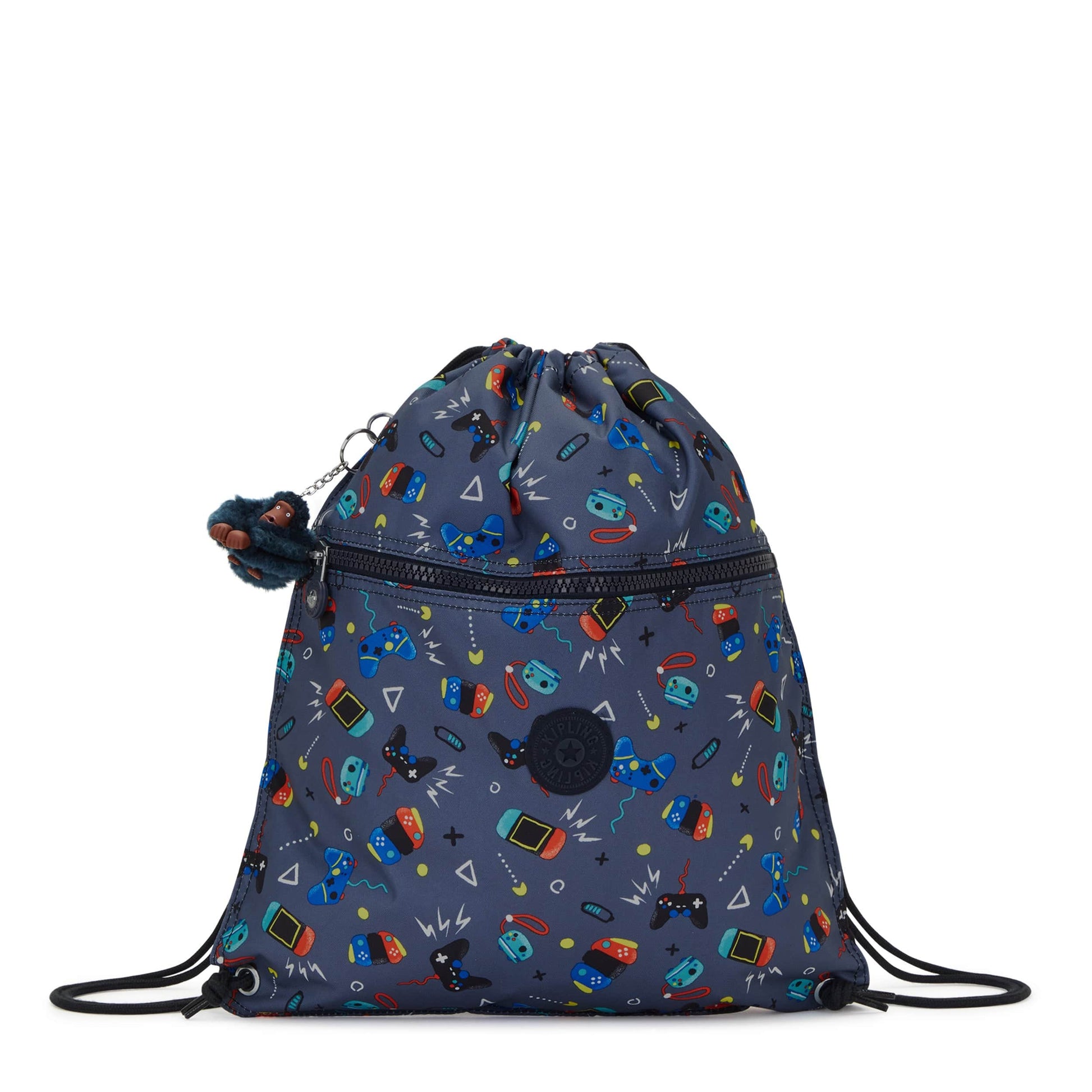 KIPLING-Supertaboo-Medium Backpack (With Drawstring)-Gaming Grey-I5637-T6T