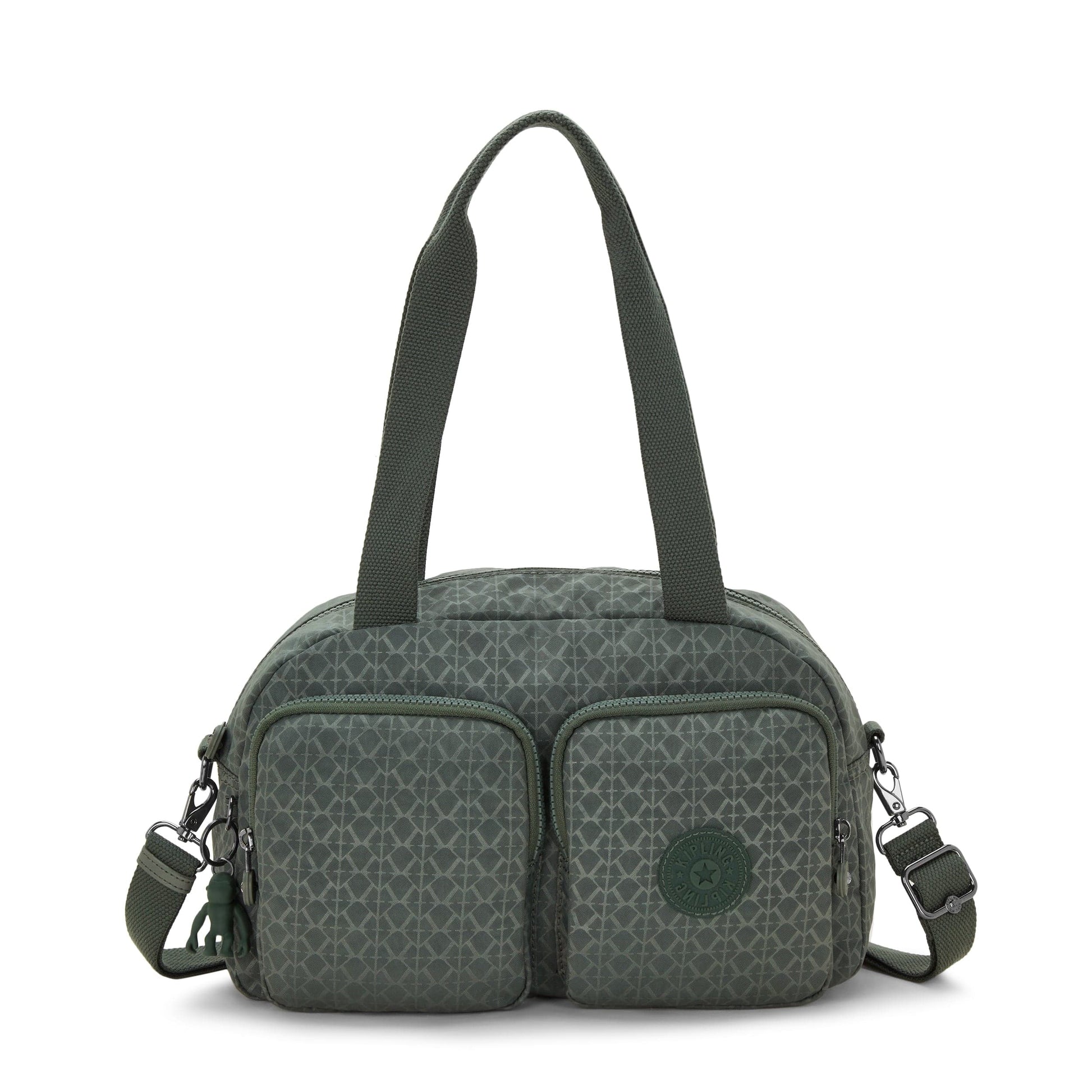 KIPLING-Cool Defea-Medium Shoulderbag (With Removable Shoulderstrap)-Sign Green Embosse-I6017-F6C