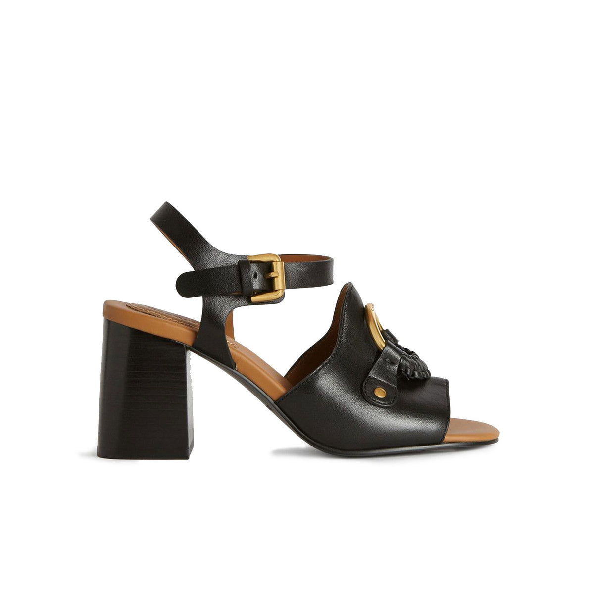SEE BY CHLOE TEXAN CALF SANDALS BLACK - SB34061A-999