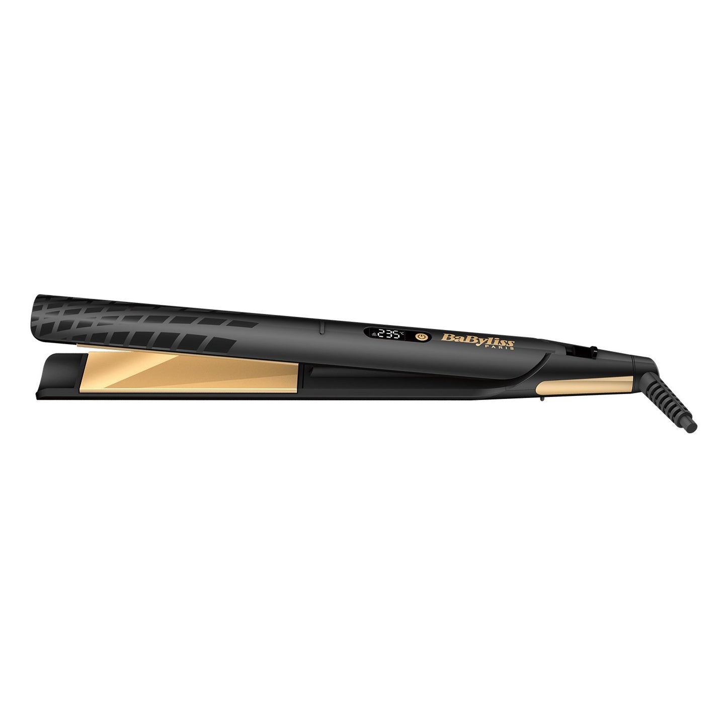 مجموعة مكواة فرد الشعر BABYLISS مقاس 35 مم، شاشة LCD ذهبية، 3 درجات حرارة، مجفف شعر خبير بقوة 2200 واط - ST430SDE+D342SDE