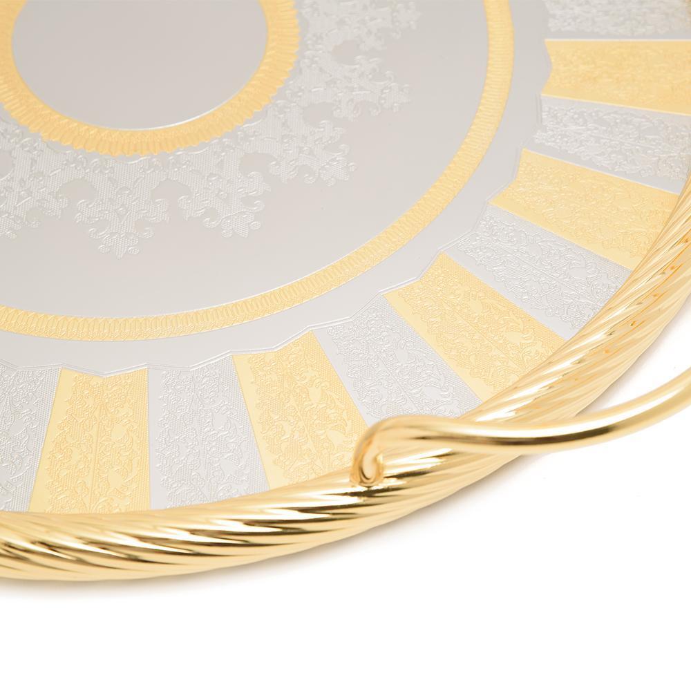 Brignani Alexie 1 Round Tray - Gold, 38 cm - 1320/2ALEX1-G - Jashanmal Home