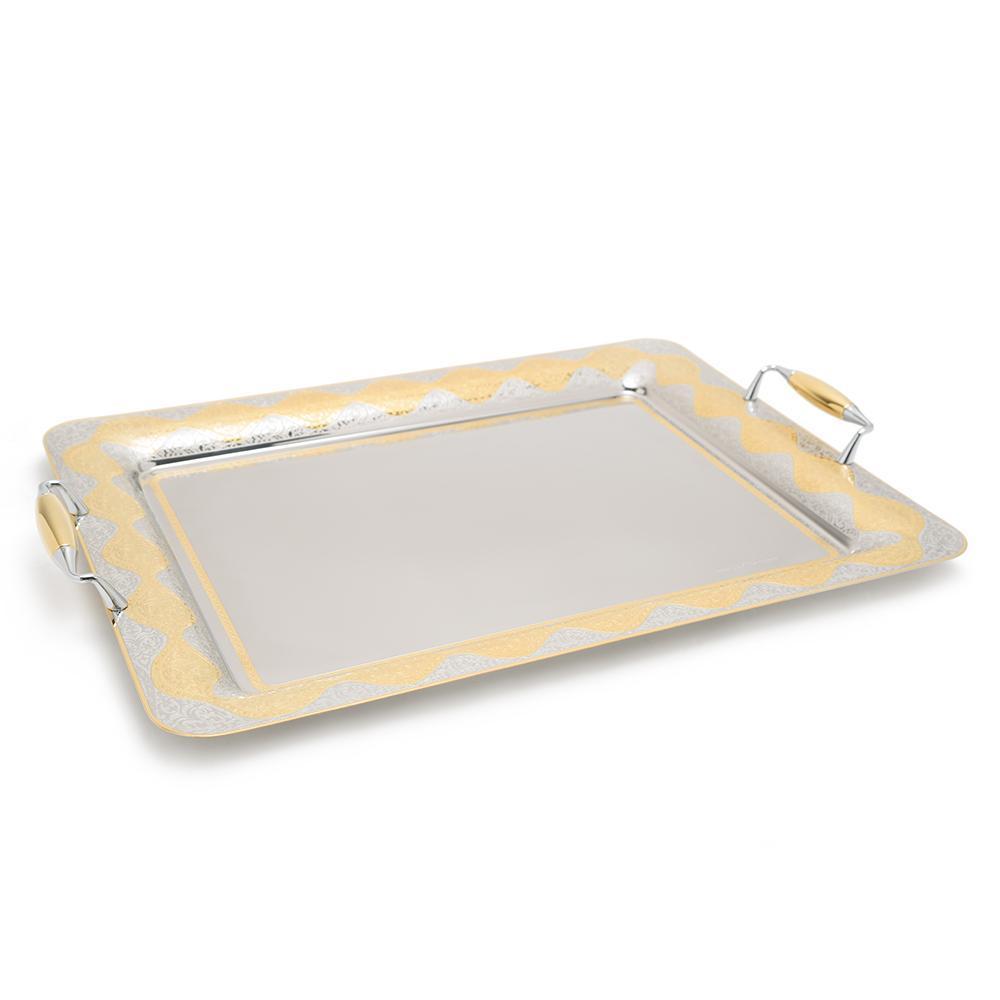 Brignani Jules Rectangle Tray - Gold, 50 x 35 cm - RO-1400/4/JUL-G - Jashanmal Home