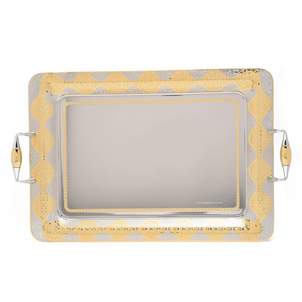Brignani Jules Rectangle Tray - Gold, 50 x 35 cm - RO-1400/4/JUL-G - Jashanmal Home
