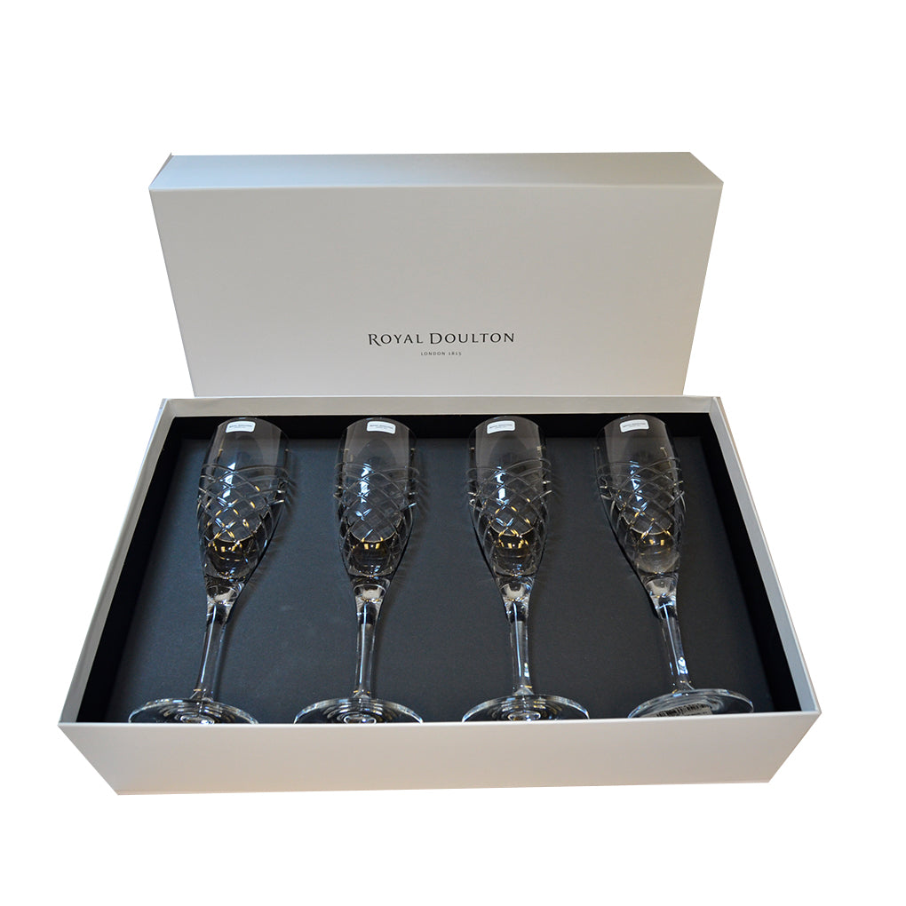 ROYAL DOULTON FLUTE BOX OF 4