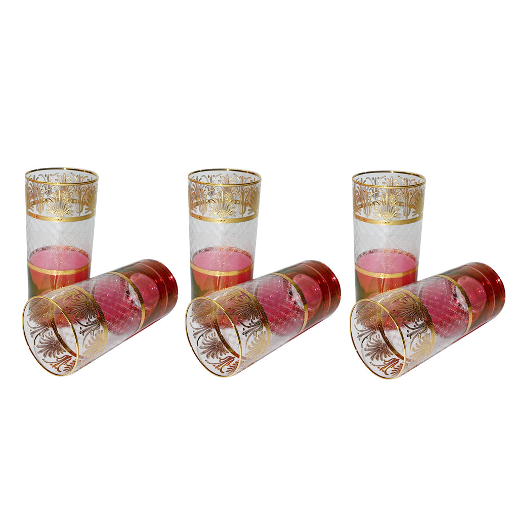 COMBI DENISE RED 6-PC SET LONG TUMBLER 300ML