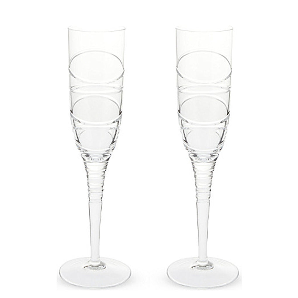 WEDGWOOD AURA 2 FLUTE PAIR