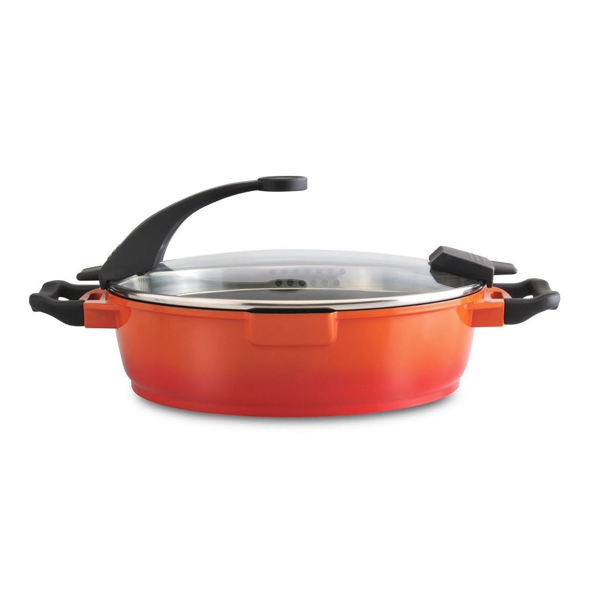 Berghoff Virgo 2-Handle Deep Skillet with Cover - Orange, 24 cm - 2304906