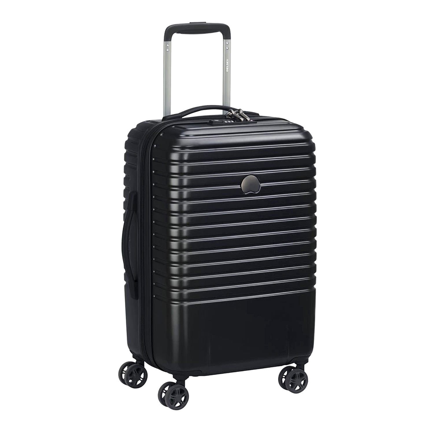 Delsey Caumartin Plus 4 Double Wheel Cabin Trolley Case - Black - 00207880100 BLACK - Jashanmal Home