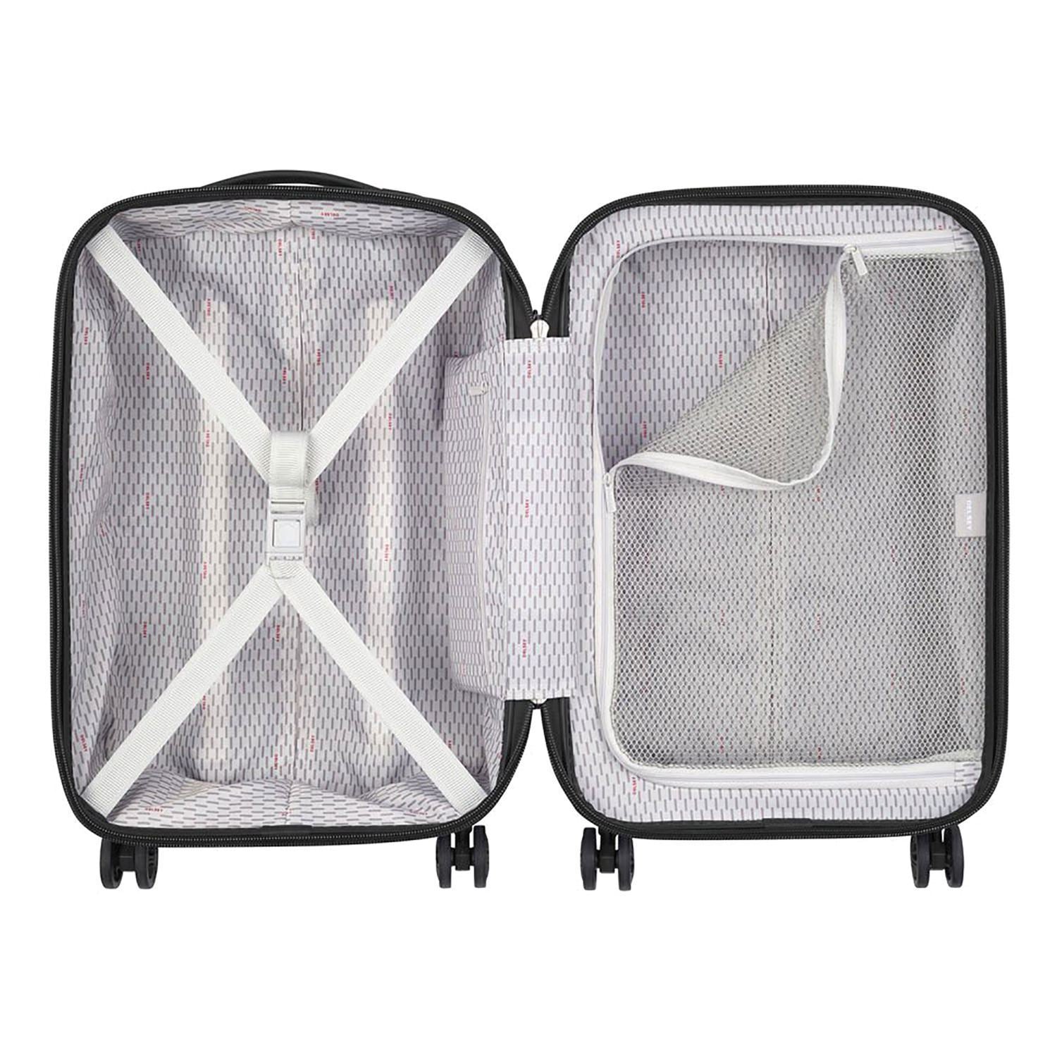 Delsey Caumartin Plus 4 Double Wheel Cabin Trolley Case - Black - 00207880100 BLACK - Jashanmal Home