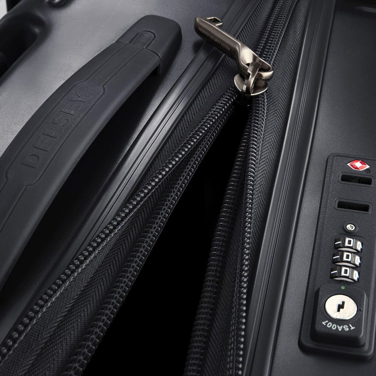 Delsey Caumartin Plus 4 Double Wheel Cabin Trolley Case - Black - 00207880100 BLACK - Jashanmal Home