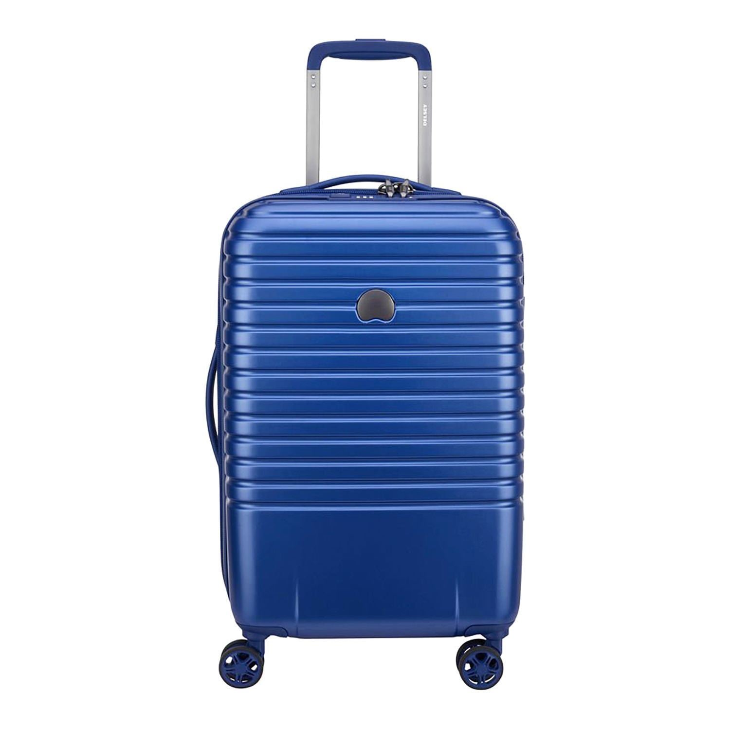 Delsey Caumartin Plus 4 Double Wheel Cabin Trolley Case - Blue - 00207880102 BLUE - Jashanmal Home