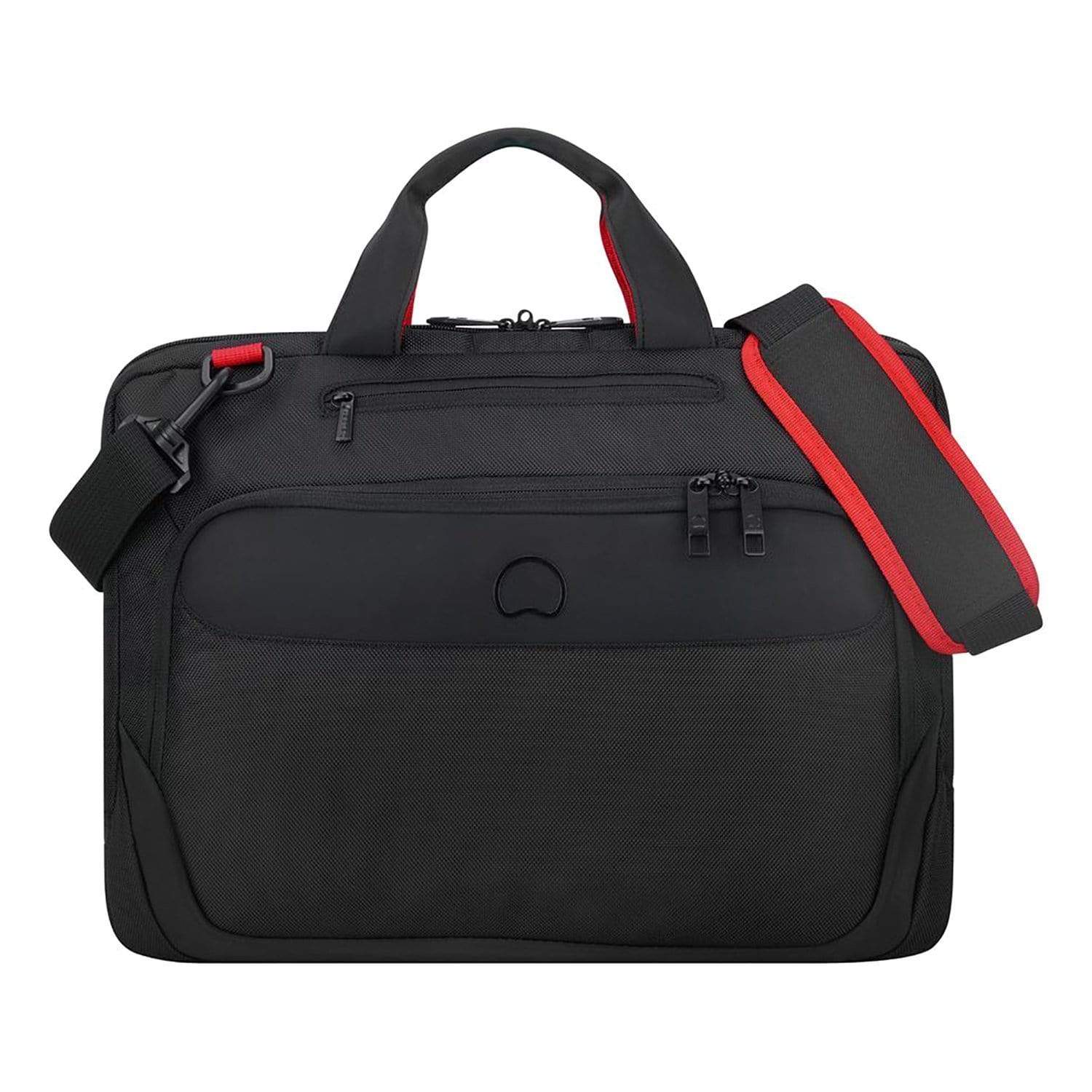 Delsey Parvis Plus 1 Compartment PC Protection Satchel - Black - 00394416000 BLK - Jashanmal Home