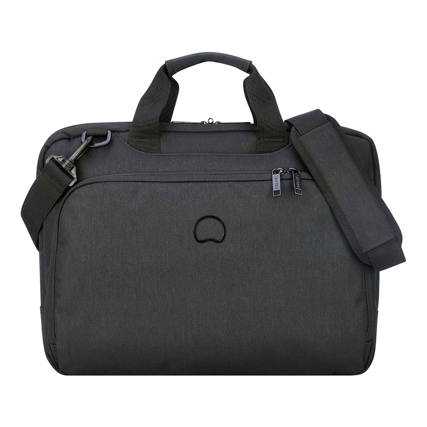 Delsey Esplanade 1 Compartment PC Protection Satchel - Deep Black - 00394216050 BLK - Jashanmal Home