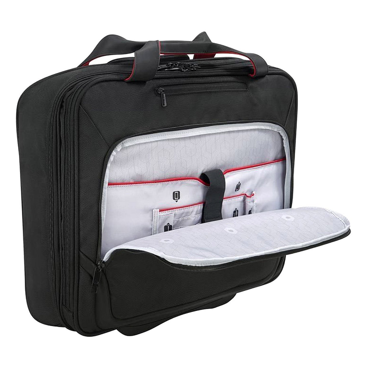 Delsey Parvis Plus 2 Wheel 2 Compartment Cabin Trolley Board Case - Black - 00394445100 BLK - Jashanmal Home