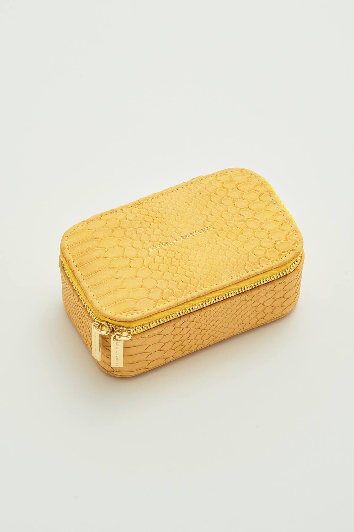 ESTELLA BARTLETT MINI JEWELLERY BOX EBP3630 MUSTARD SNAKE