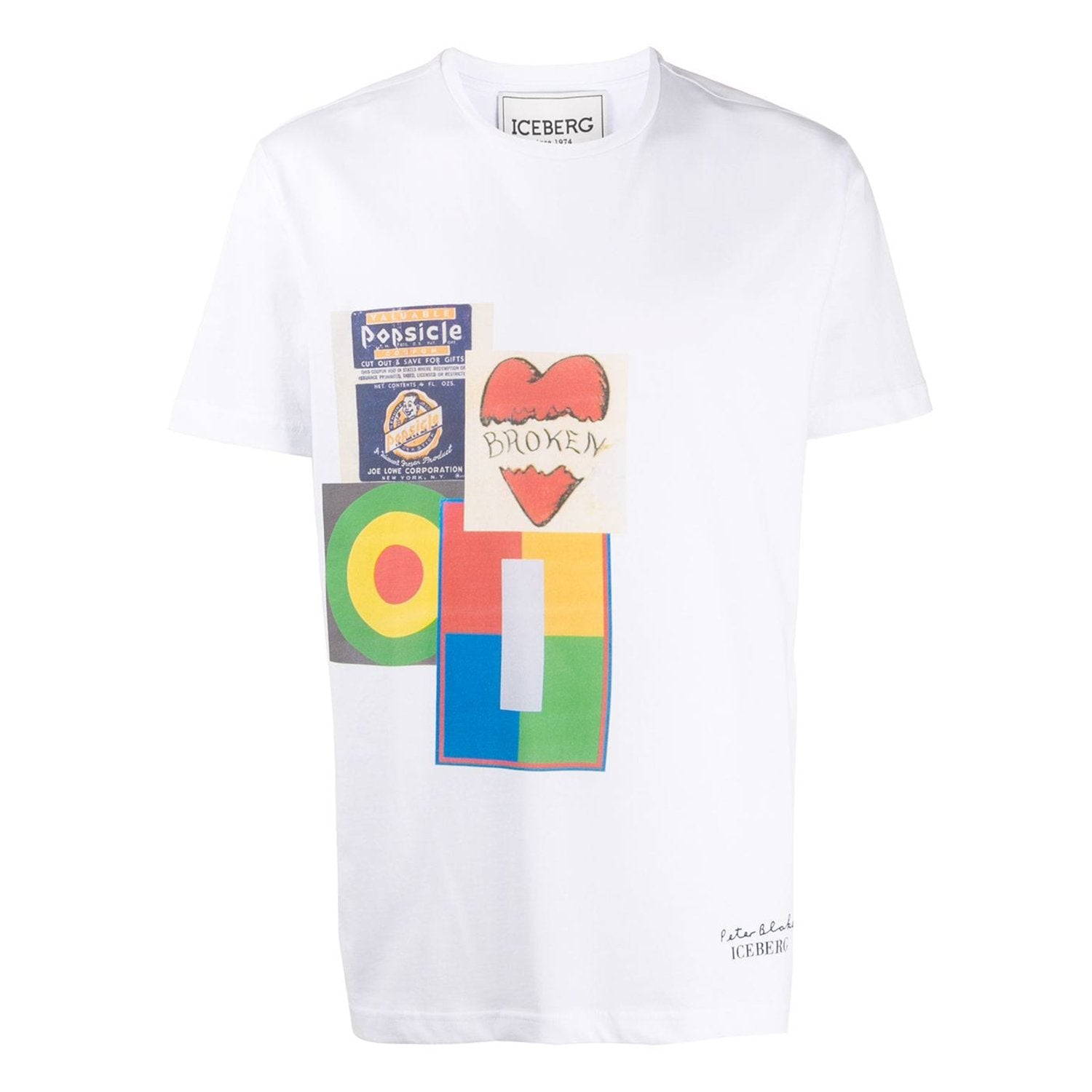 Iceberg Peter Blake Design T-Shirt - White - I1P-F02I6301-1101-L