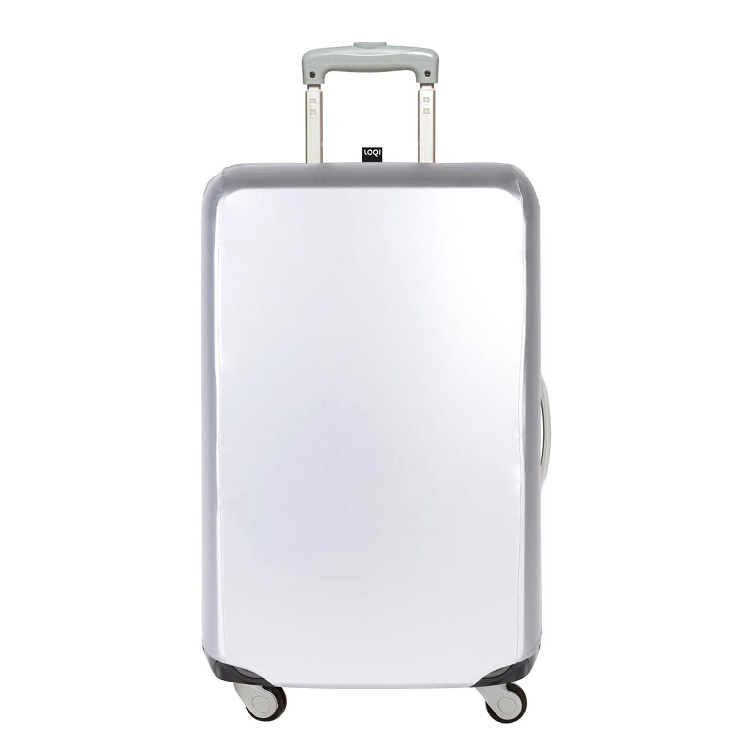 Loqi Luggage Cover - Metallic Silver, Small - LS.ME.SI - Jashanmal Home