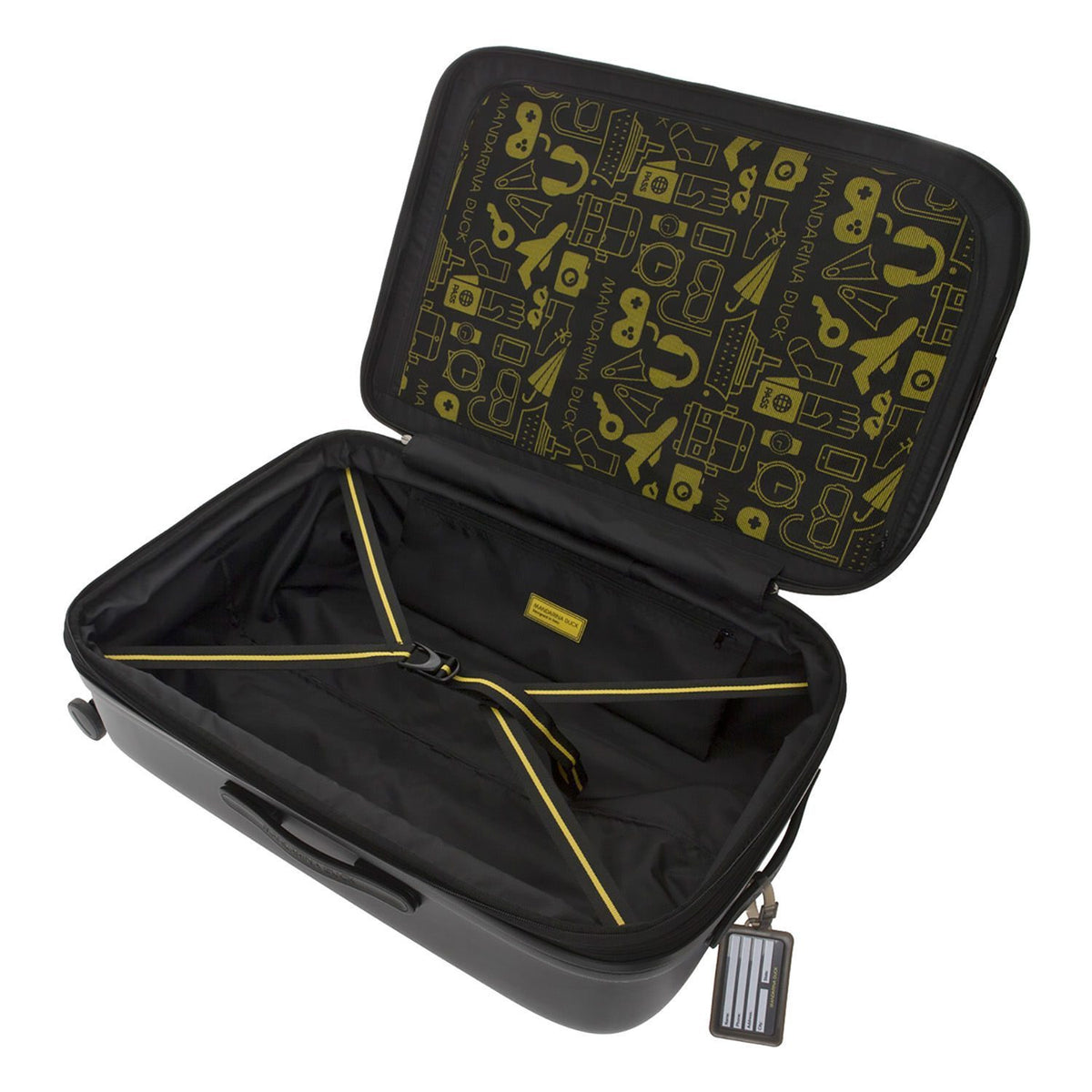 Mandarina Duck Logoduck Expandable Trolley Bag - Black - P10SZV32651 - Jashanmal Home