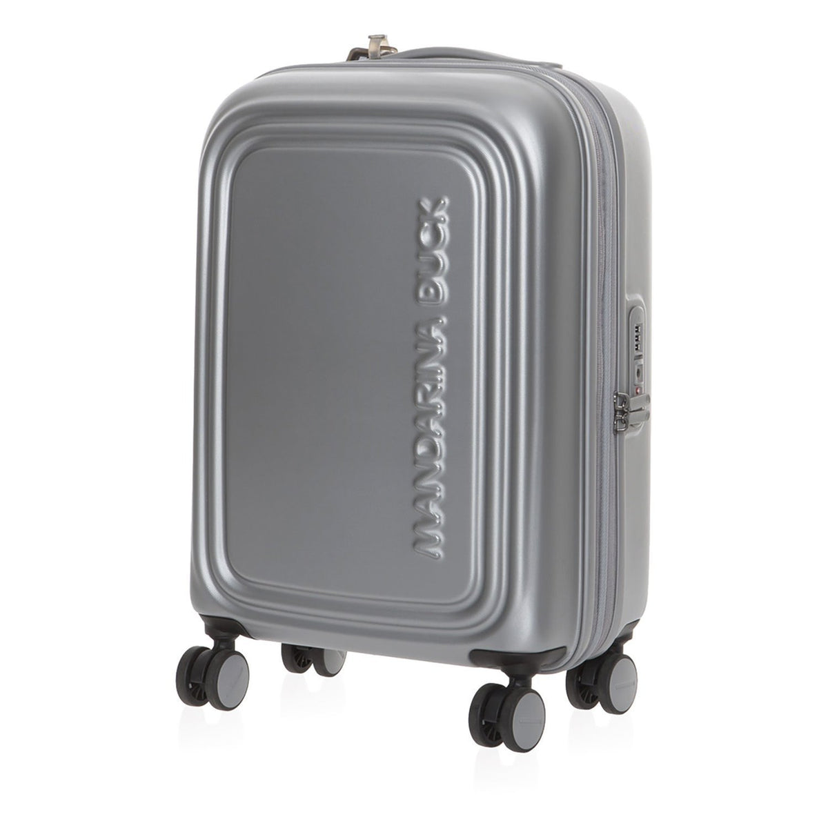 Mandarina Duck Logoduck Expandable Cabin Trolley Bag - Silver - P10SZV34466 - Jashanmal Home