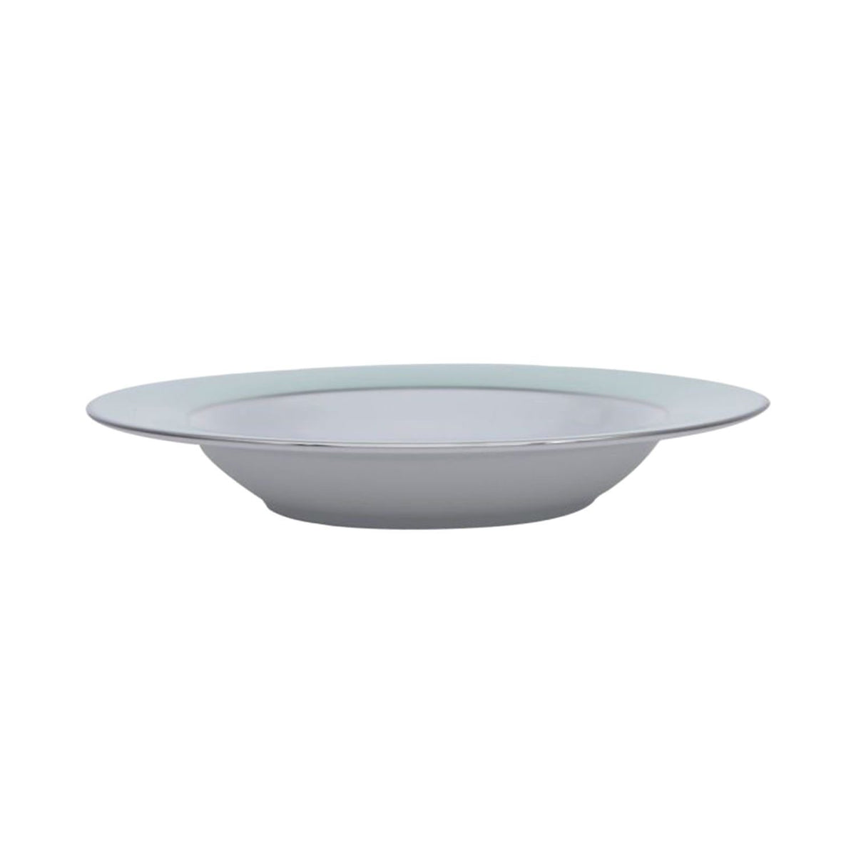 Dankotuwa Meldy Green Rim Soup Plate - White and Green - MELDYG-1110 - Jashanmal Home