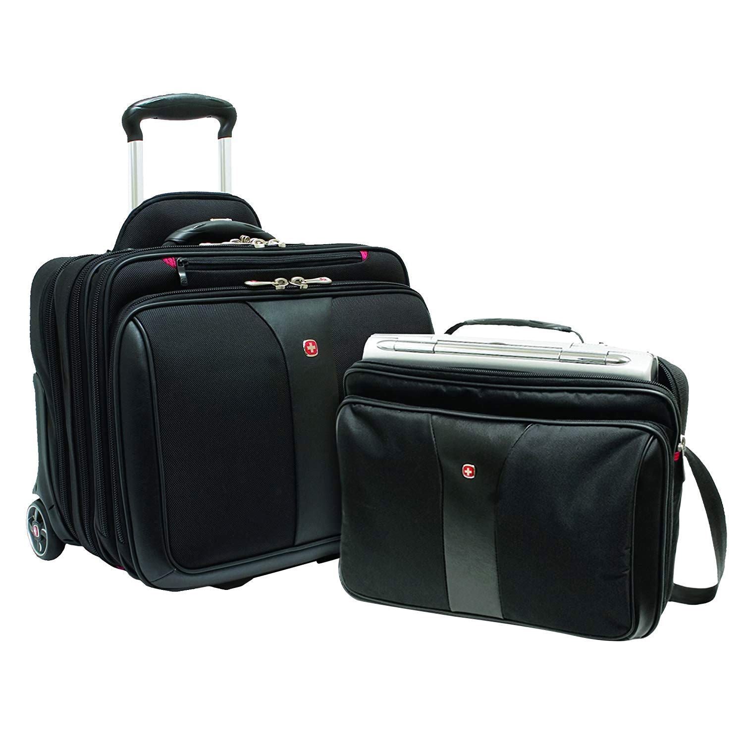 Wenger Patriot Rolling 2 Piece Business Trolley Bag Set - Black - 600662 - Jashanmal Home
